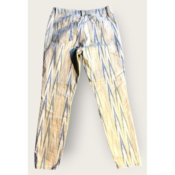 Ann Taylor Loft Pants Womens Striped 27/4 Curvy Skinny Ankle - Picture 2 of 6